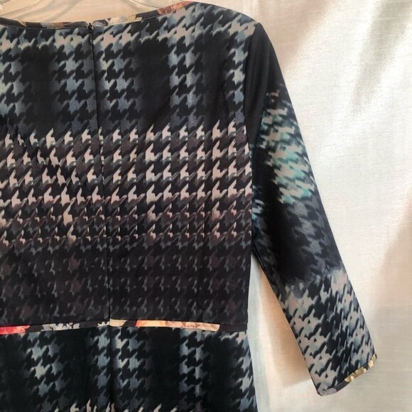 Bedo Bodycon Pencil Fitted Dress Black/Multi Colored Ladies Med - Picture 11 of 13